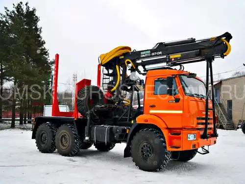КАМАЗ 43118 лесовоз с Велмаш ОМТЛ-97