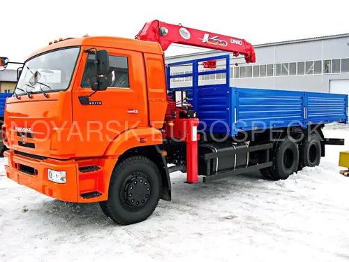 КАМАЗ 65115 бортовой с КМУ UNIC URV 504