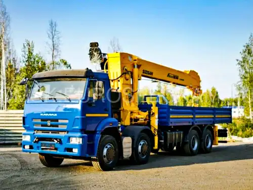 КАМАЗ 65201 бортовой с КМУ Soosan SCS 1616