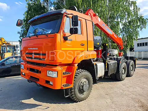 КАМАЗ 65225 седельный тягач с КМУ Kanglim KS2056H
